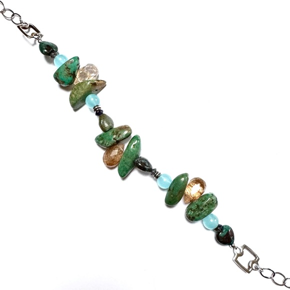 NEW BARSE Necklace Sterling Turquoise Multi Stone 18” Adj NEW with TAG - Picture 3 of 5